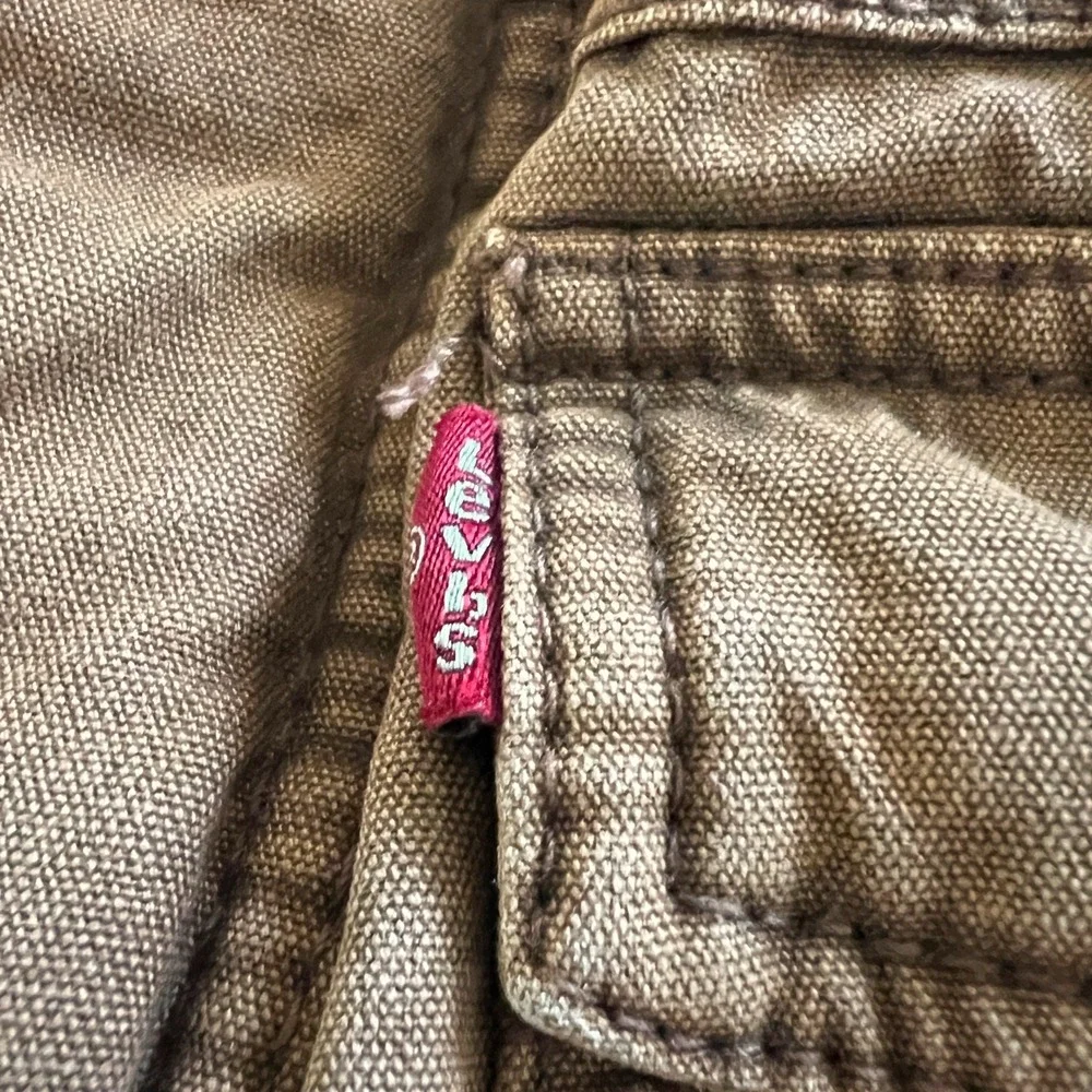 Levis Field Jacket Men L Brown Military Sherpa Lined Hooded Canvas Utility Coat